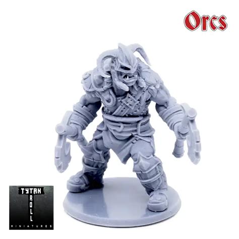 Orc Chieftain ORCS 3D Print Resin Simtasia