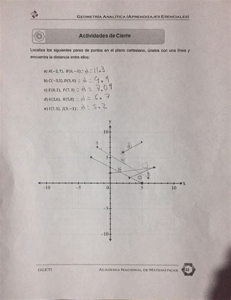 Localiza Los Siguientes Pares De Puntos En El Plano Cartesiano Nelos