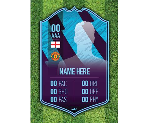 Personalised Fifa Card English League Potm Football Fut Etsy