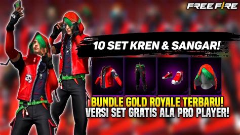 10 KOMBINASI SET FF KREN DAN SANGAR BUNDLE GOLD ROYALE TERBARU 2024