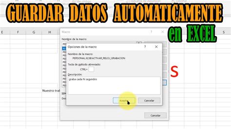 Guardar Datos Automaticamente En Excel Con Macros Youtube