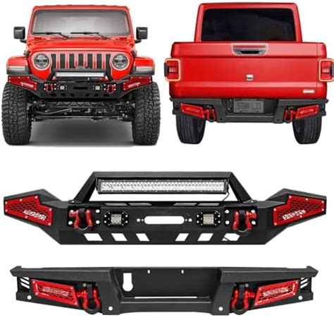 Amazon TIOYAR Front And Rear Bumper Textured Black Compatible With