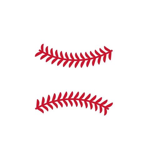 Svg Clipart Curved Baseball Or Fastpitch Or Softball Stitches Laces