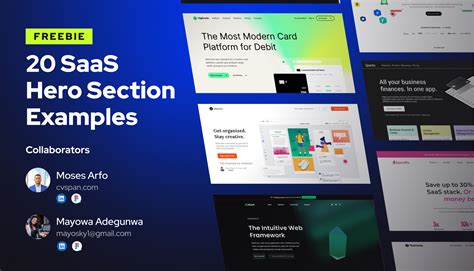 20 FREE SaaS Hero Section Examples Figma