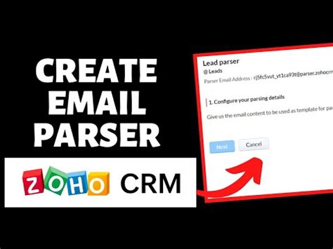 How To Create An Email Parser On Zoho CRM Zoho CRM Tutorial YouTube