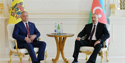 Ilham Aliyev And President Igor Dodon Held One On One Meeting