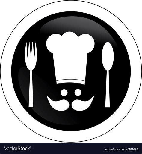 Elegant Chef Sign Royalty Free Vector Image Vectorstock