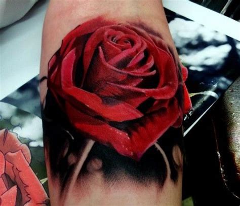 Red rose tattoo by Kyle Cotterman