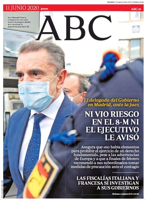 2020 06 11 Periódico Abc España Periódicos De España Toda La Prensa