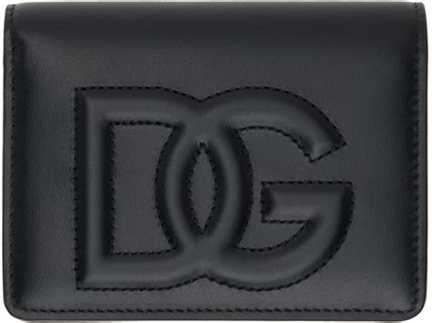 Black DG Logo Wallet By Dolce Gabbana On Sale