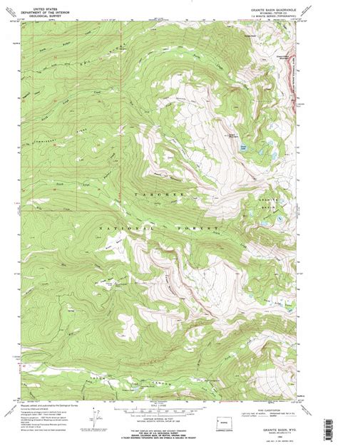 Granite Basin Topographic Map Wy Usgs Topo Quad G