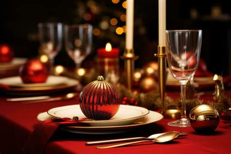 Christmas dinner table decoration 27289079 Stock Photo at Vecteezy