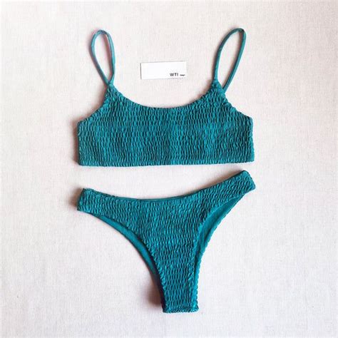 Cute Bikinis Scrunch Swimsuit Spaghetti Bikini Set Artofit