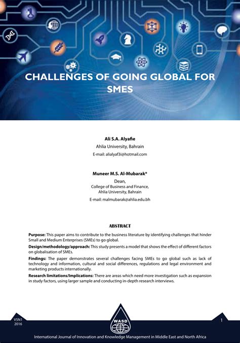 PDF Challenges Of Going Global For SMEs