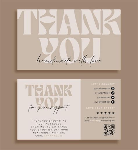 Premium Vector | Business thank you card design vector