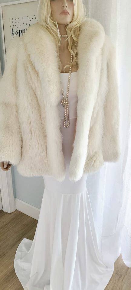 Vintage Fox Fur Coat Vintage Fur White Fur Coat Arctic Fox Fur