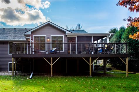 Ranch Transformation With Screened Porch Deck Eclectic Veranda