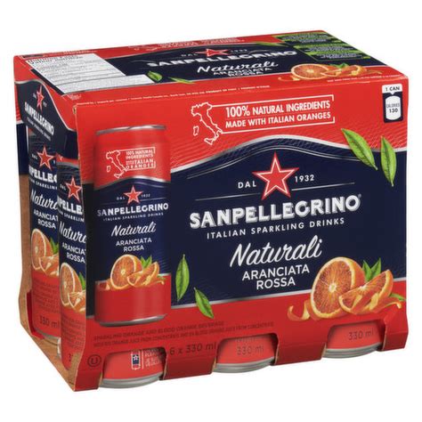 San Pellegrino Italian Sparkling Drinks Naturali Aranciata Rossa