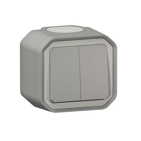 Conmutador Doble Plexo Monobloc De Superficie Gris Ax L