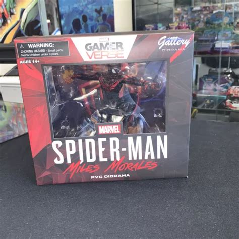 Marvel Spider Man Miles Morales Pvc Gallery Diorama Statue New Sealed