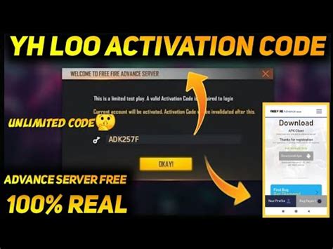 How To Get Activation Code In Free Fire Advance Server How To Get