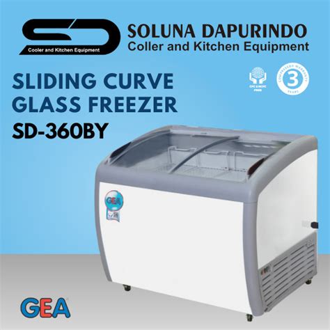 Jual GEA SLIDING CURVA GLASS FREEZER SD 360BY SD360BY SD 360BY