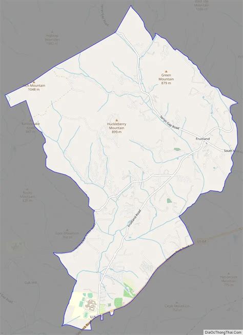 Map of Fruitland CDP, North Carolina