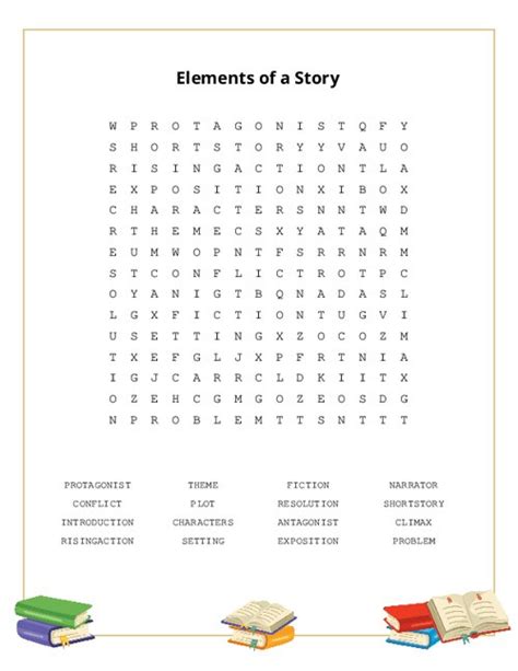 Elements Of A Story Word Search