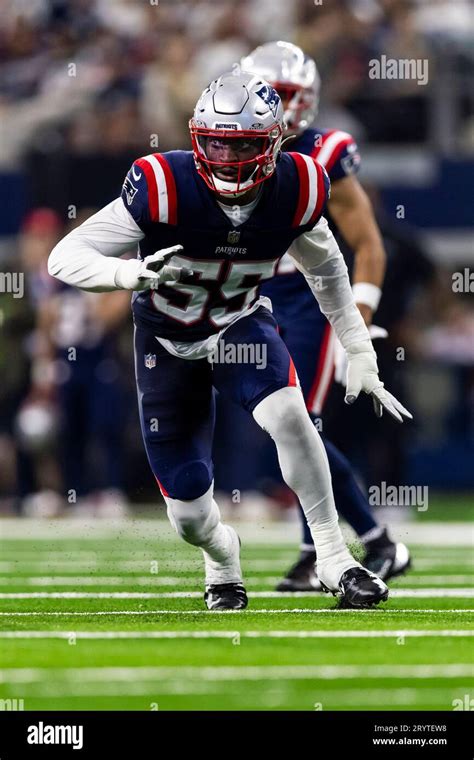 New England Patriots Linebacker Josh Uche 55 Is Seen During An Nfl