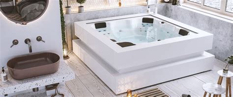 Cube Ergo hot tub, outdoor or indoor jacuzzi for 5 people - Aquavia Spa