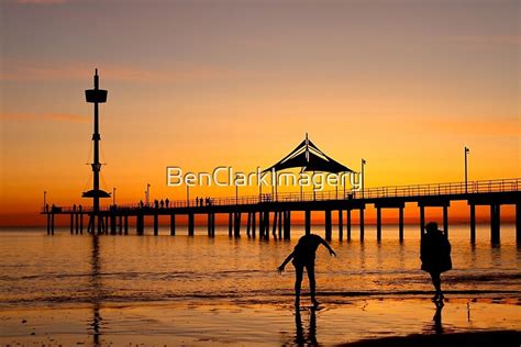 "Sunset Silhouette at Brighton Jetty" by BenClarkImagery | Redbubble