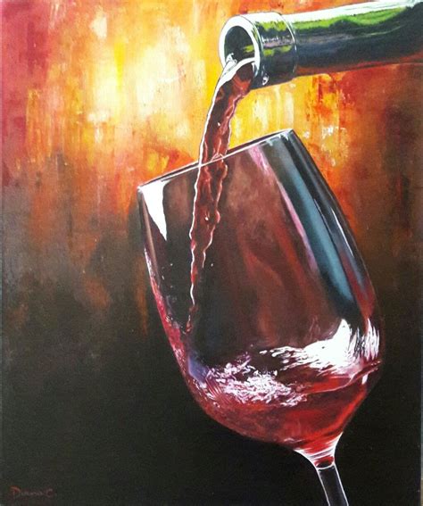 How to paint a glass of red wine acrylic painting tutorial for ...