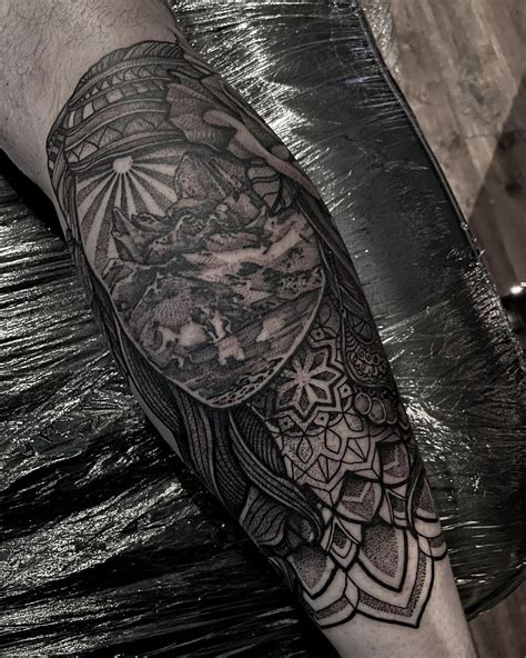 Gypsy Tattoo Sleeve Black And Grey