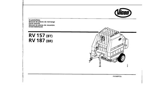 Vicon Rv Bt Rv Br Round Balers Parts Manual Catalog Pdf