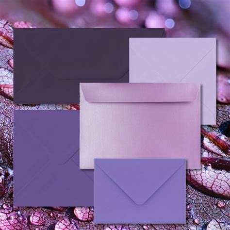 All Purple Lilac Envelopes Colour Envelopes