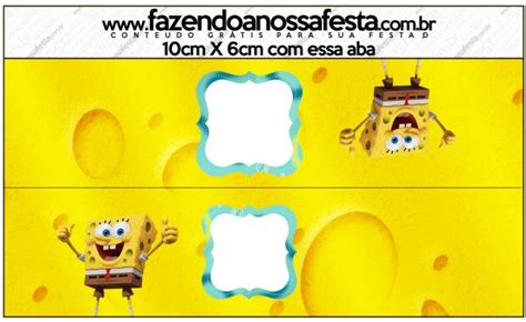 Saquinho De Balas Bob Esponja Um Her I Fora D Gua Fazendo A Nossa Festa