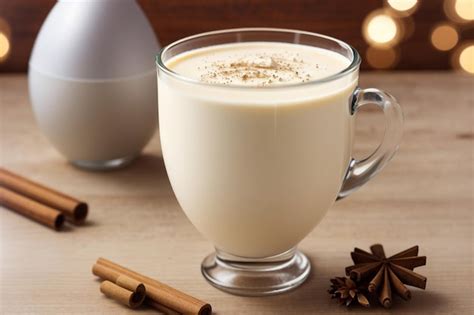 Premium Ai Image Egg Nog Milk