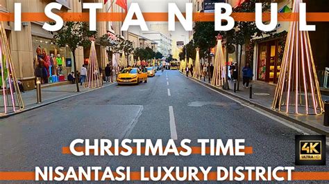 Istanbul Turkey Nisantasi December Walking Tour K Uhd Fps