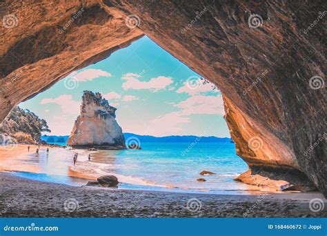 Cathedral Cove On The Coromandel Peninsula North Island New Zealand