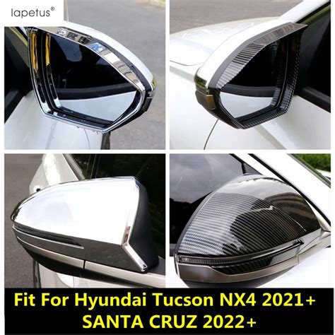 Rear View Mirror Rain Eyebrow Visor Cover Trim ABS For Hyundai Tucson