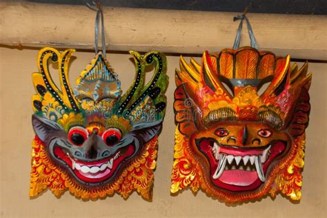 Traditional Masks Bali Indonesia Stock Photo Image Of Human Asian