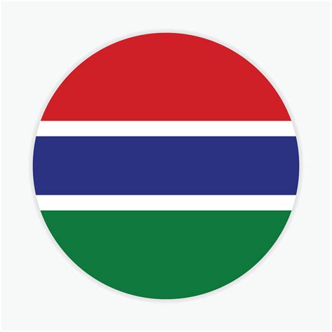 Gambia national flag vector icon design. Gambia circle flag. Round of ...