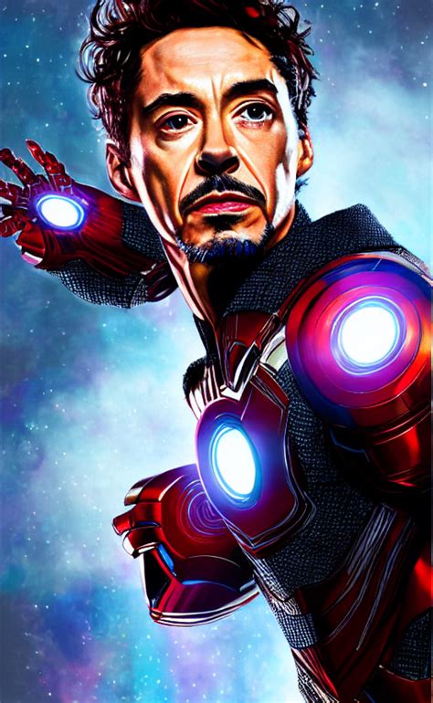 Krea Ai Portrait Of Robert Sheehan As Tony Stark From The