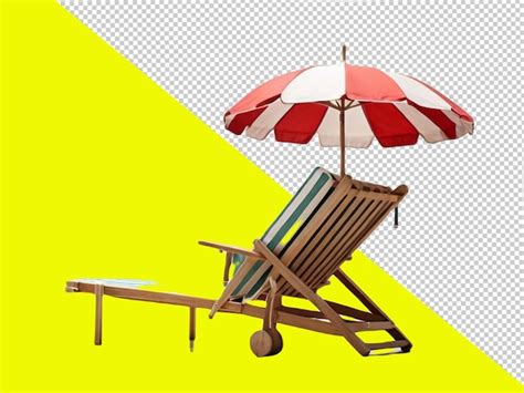 Premium Psd Psd Of A Empty Deck Chair On Transparent Background