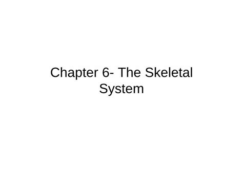 Pdf Chapter 6 The Skeletal System Mr Harings