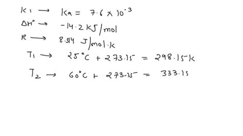 SOLVED: The Ka of phosphoric acid, H3PO4, is 7.6 x 10^-3 at 25 Â°C. For the reaction H3PO4(aq) â ...