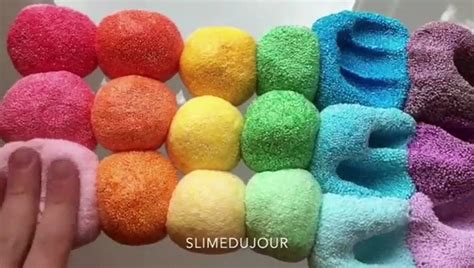 The Best Rainbow Slime Video Oct 8 L Most Satisfying Rainbow Glitter Slime Asmr Compilation