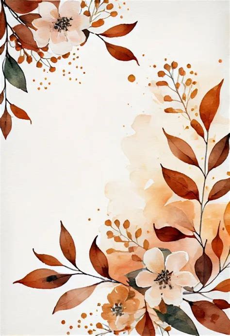 Free Watercolor Brown Flower On White Background Image Ilustra Es