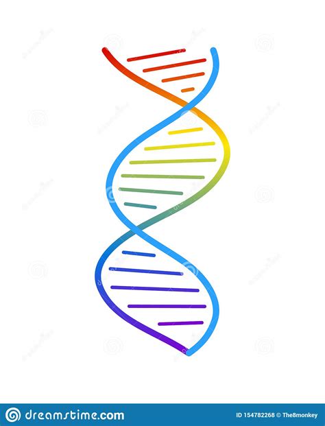 S Mbolo Abstracto Del Filamento De La DNA Aislado En El Fondo Blanco