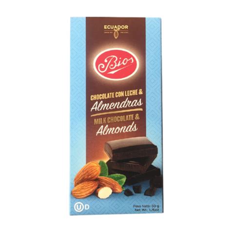 Chocolate Con Leche Almendras Chocolates Bios